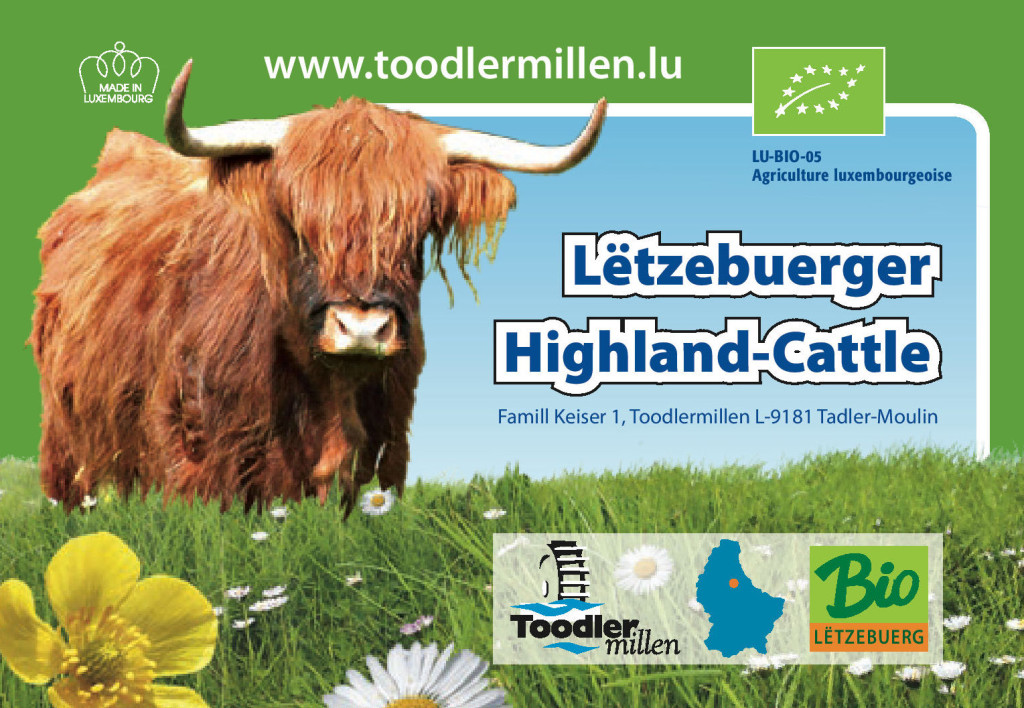 Etikette auf Salami und Räucherfleischwaren